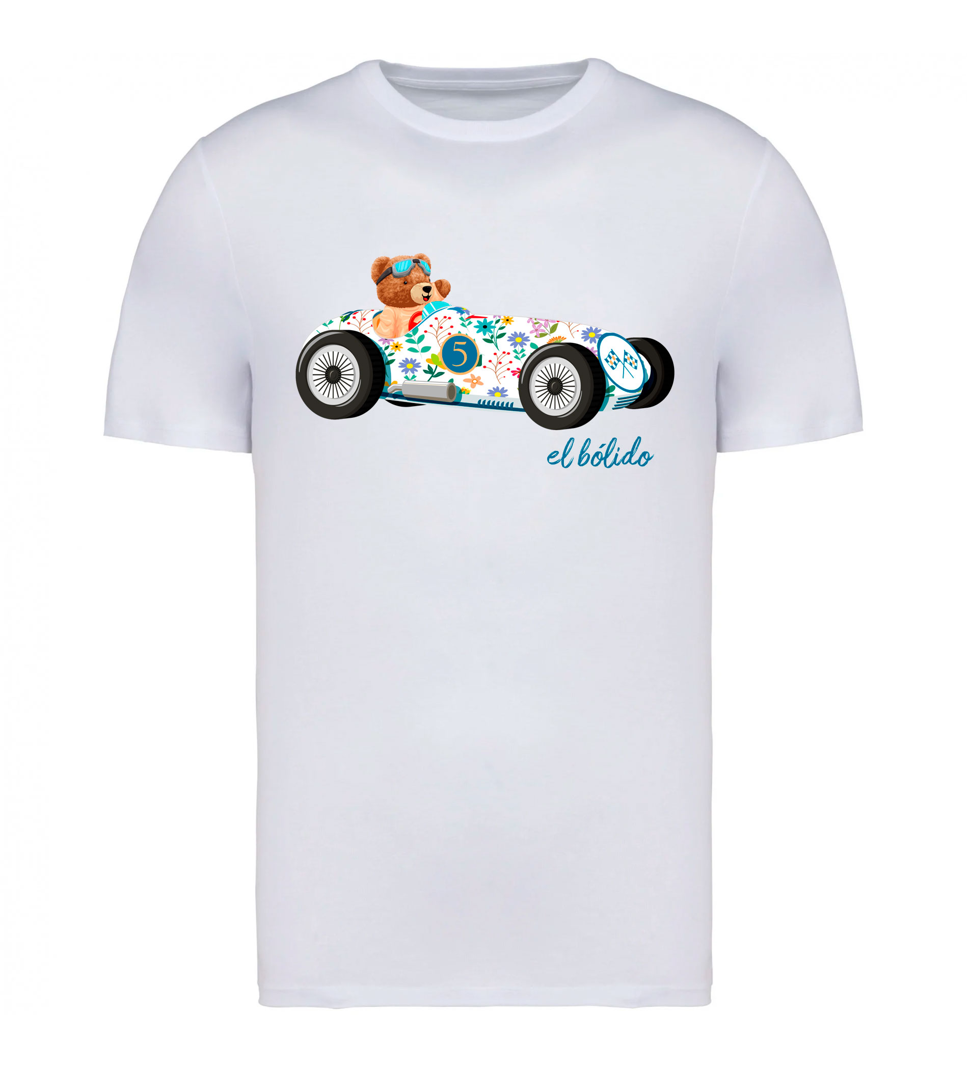 Camiseta algodón orgánico, unisex, Flores